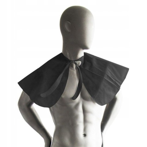 Pelerynki jednorazowe włókninowe czarne krótkie do makijażu 50szt