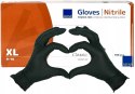 Rękawiczki Nitylowe Bezpudrowe Czarne Jednorazowe 100szt Rozmiar XL Abena