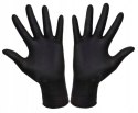 Rękawiczki Nitylowe Bezpudrowe Zarys Czarne Jednorazowe 100szt Rozmiar XL