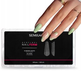 SEMILAC Acrylgel Nail Form 120szt ALMOND Górne Formy Do Paznokci