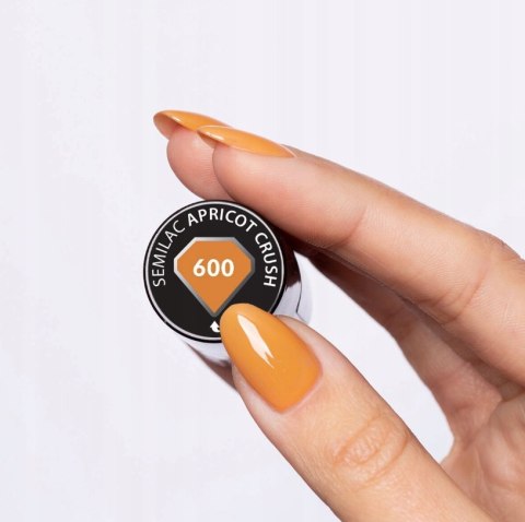 SEMILAC Apricot Crush Lakier Hybrydowy do paznokci 7ml Brzoskwiniowy 600