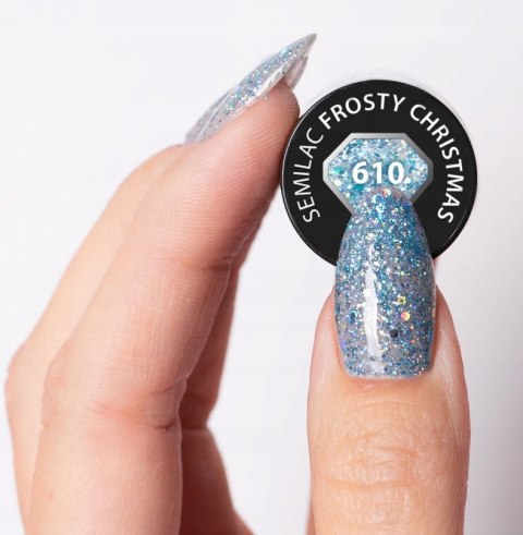 SEMILAC LAKIER HYBRYDOWY 610 FROSTY CHRISTMAS 7ml