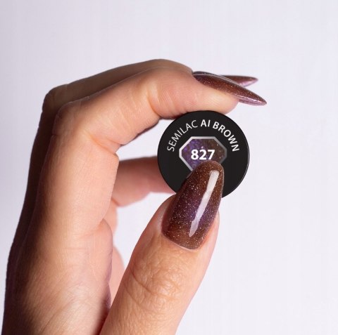 SEMILAC LAKIER HYBRYDOWY 827 AI BROWN 7ML