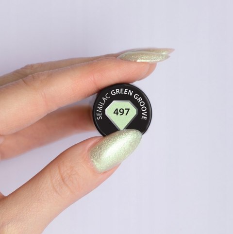 SEMILAC LAKIER HYBRYDOWY DO PAZNOKCI - 497 GREEN GROOVE - 7ml