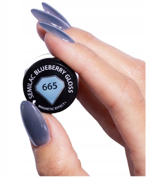 SEMILAC Lakier hybrydowy 665 Blueberry Gloss 7 ml