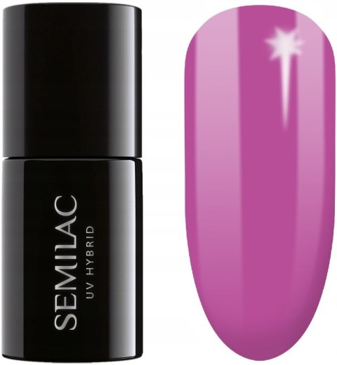 SEMILAC Neon Pink Punch Lakier Hybrydowy do paznokci 7ml Różowy 601