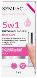 SEMILAC ODŻYWKA DO PAZNOKCI 5w1 ROSE CARE 7ML