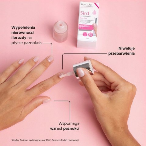 SEMILAC ODŻYWKA DO PAZNOKCI 5w1 ROSE CARE 7ML