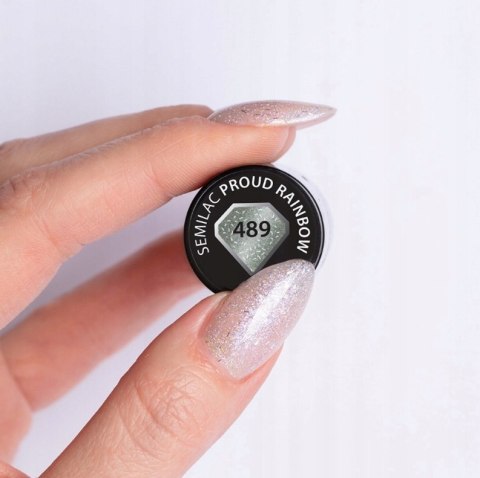 SEMILAC Proud Rainbow Lakier Hybrydowy do paznokci limitowany holo 7ml 489