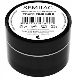 SEMILAC Żel budujący UV COVER PINK MILK 15g