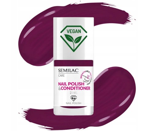 SEMILAC lakier klasyczny z odżywką 2w1 BREATHable TECHnology 7ml 026