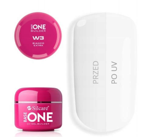SILCARE ŻEL BUDUJĄCY Base One BIANCO EXTRA W3 5g biały do french manicure