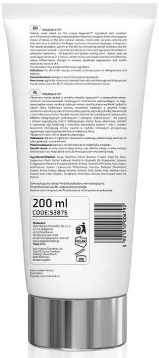 APIS MASKA ROSACEA-STOP ŁAGODZĄCA TRĄDZIK RÓŻOWATY WRAŻLIWA 200ML