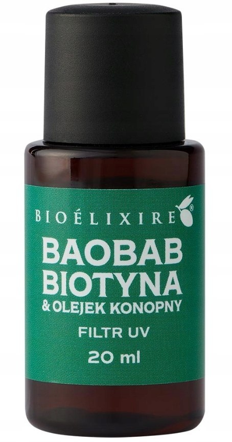BIOELIXIRE Olejek konopny & Baobab, BIOTYNA 20ml