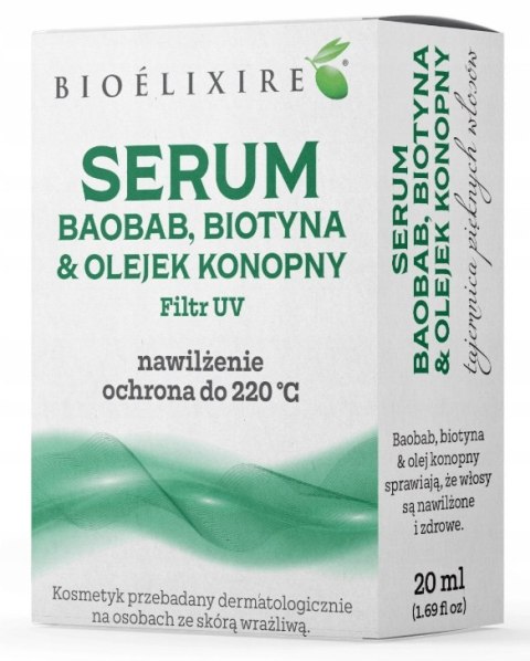 BIOELIXIRE Olejek konopny & Baobab, BIOTYNA 20ml