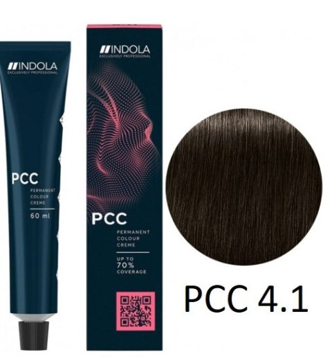 Farba do włosów 4.1 średniobrązowy popiół INDOLA PCC 60ml