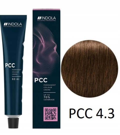 Farba do włosów 4.3 Średni brąz złoty INDOLA PCC 60ml