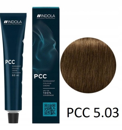Farba do włosów 5.03 Jasny brąz naturalne złoto INDOLA PCC 60ml