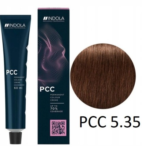 Farba do włosów 5.35 Jasny brąz złoty mahoń INDOLA PCC 60ml