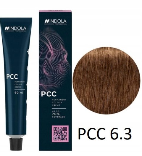 Farba do włosów 6.3 Ciemny blond złoty Indola PCC 60ml