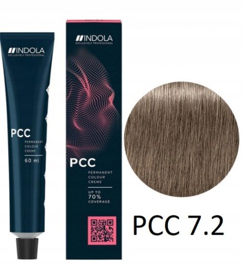 Farba do włosów 7.2 Średni blond perłowy Indola PCC 60ml