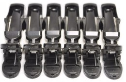 XHAIR Klipsy do włosów 6 szt. czarne rekiny