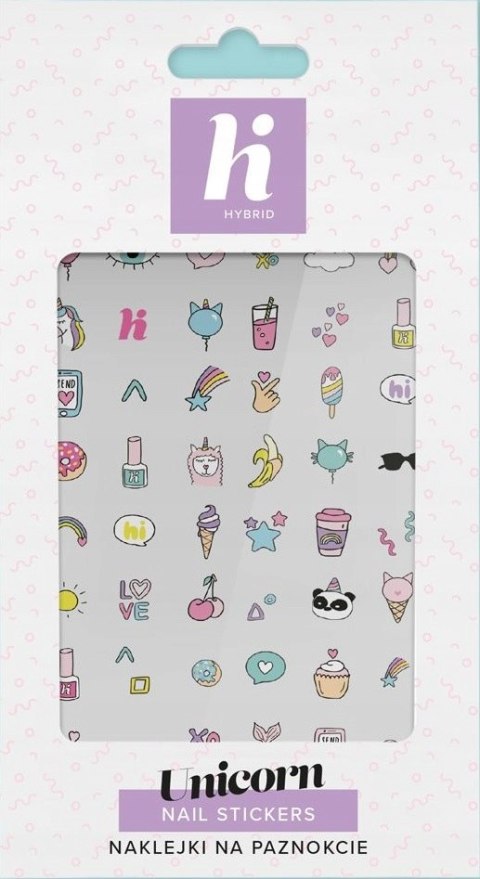 HI HYBRID NAKLEJKI NA PAZNOKCIE UNICORN