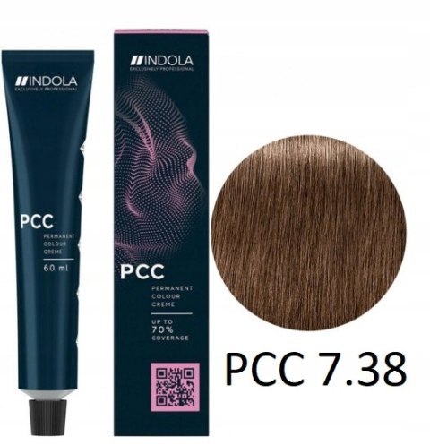 INDOLA PCC farba do włosów 7.38