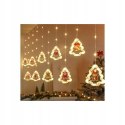 LAMPKI LED KURTYNA Z FIGURKAMI BOŻE NARODZENIE 10 ŻARÓWEK 3m