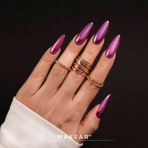 MAKEAR Błyszczyk do paznokci pyłek w kremie SFX Nailstick różowy holo NH03