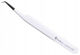 NOBLE LASHES Pęseta do przedłużania rzęs White L Mini biała
