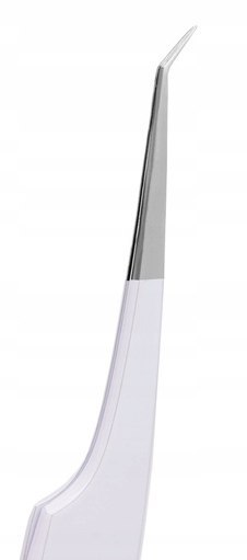 NOBLE LASHES Pęseta do przedłużania rzęs White L Mini biała