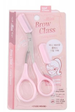 NOŻYCZKI DO BRWI Z GRZEBIENIEM RÓŻOWE