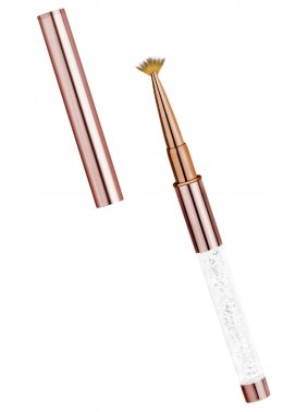 Pędzelek PROFICO do żelu wachlarz Crystal Gold G08