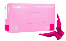 RĘKAWICZKI NITRYLOWE RÓŻOWE ZARYS 100SZT ROZMIAR S