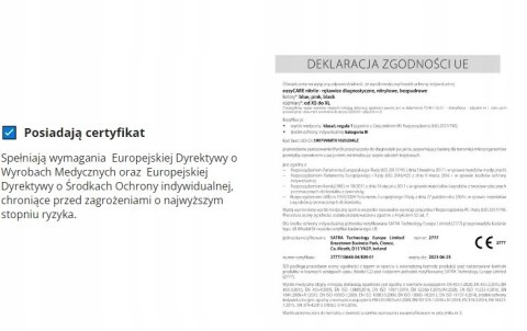 RĘKAWICZKI NITRYLOWE RÓŻOWE ZARYS 100SZT ROZMIAR S