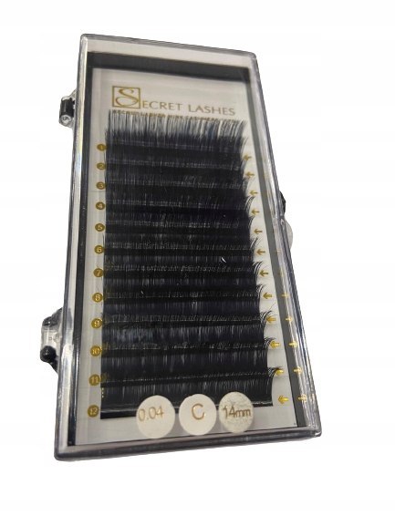 SECRET LASHES Rzęsy KASZMIROWE C 0,04 DŁUGOŚĆ 14