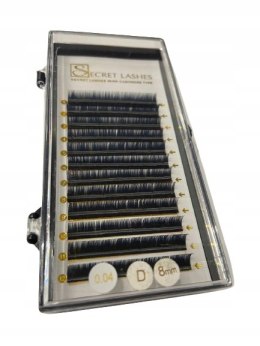 SECRET LASHES Rzęsy KASZMIROWE D 0,04 DŁUGOŚĆ 8