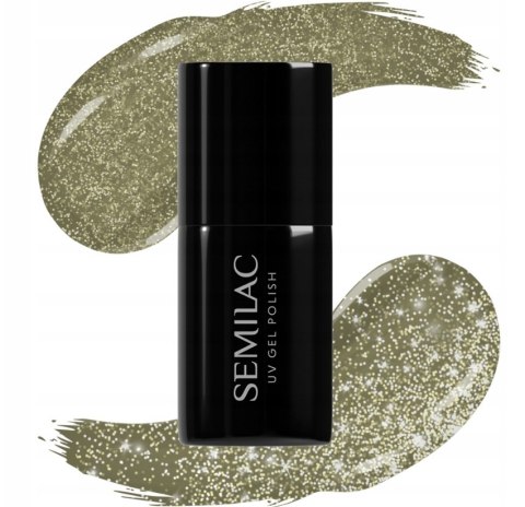 SEMILAC 407 Namaste All Year Lakier Hybrydowy 7ml Złoty Efekt Flash