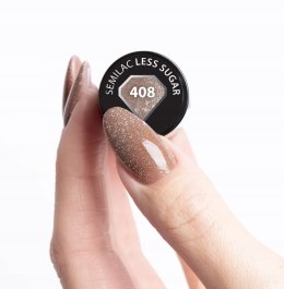 SEMILAC 408 Less Sugar Lakier Hybrydowy 7ml Mleczny Brąz Efekt Flash
