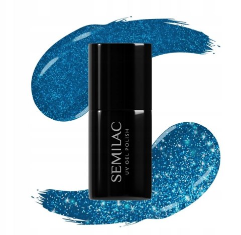 SEMILAC 409 Staying Hydrated Lakier Hybrydowy do paznokci Efekt Flash 7ml