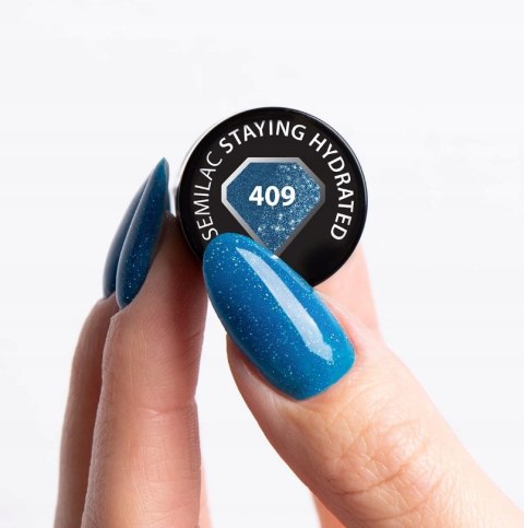 SEMILAC 409 Staying Hydrated Lakier Hybrydowy do paznokci Efekt Flash 7ml