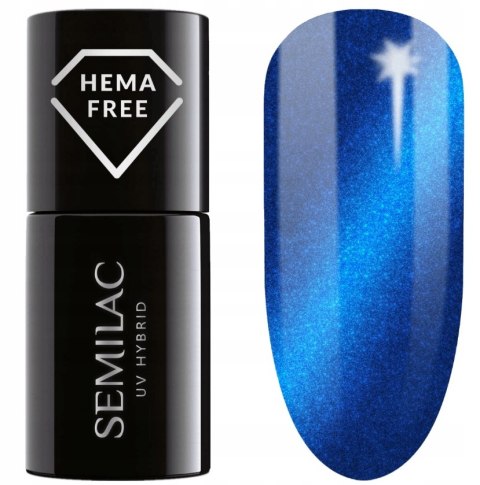 SEMILAC 466 Blue Silk Pyjamas Lakier Hybrydowy 7ml