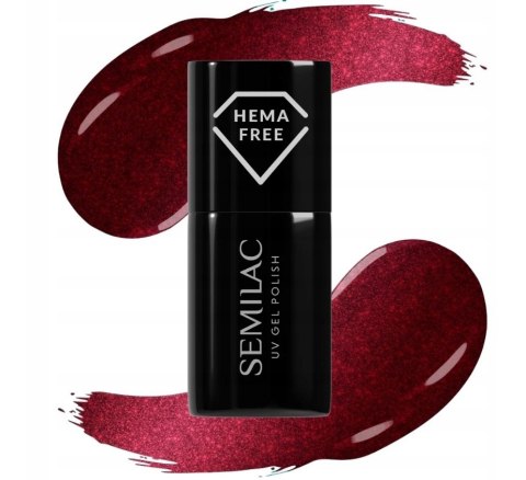 SEMILAC 467 Red Candle Flash Lakier Hybrydowy 7ml