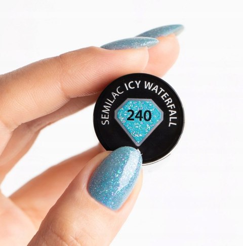 SEMILAC LAKIER HYBRYDOWY 240 Icy Waterfall 7 ml