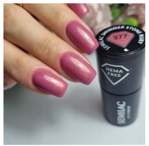 SEMILAC LAKIER HYBRYDOWY 377 SHIMMER STONE RUBY