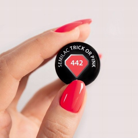 SEMILAC LAKIER HYBRYDOWY 442 TRICK OR PINK 7ML