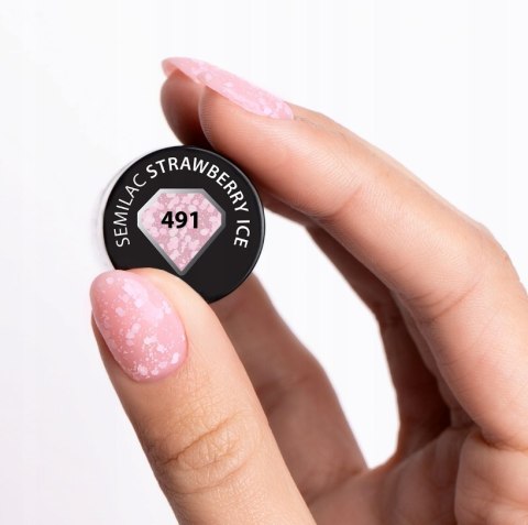 SEMILAC LAKIER HYBRYDOWY 491 STRAWBERRY ICE 7ML