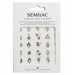 SEMILAC NAKLEJKI NA PAZNOKCIE WODNE SREBRNE 10