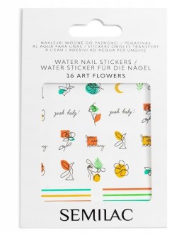 SEMILAC Naklejki Na Paznokcie Wodne ART FLOWERS 16